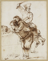 H 115
<br/>
Schoolmeester bestraft een leerling
<br/>
<em>Mola, Pier Francesco (1612-1666)</em>
